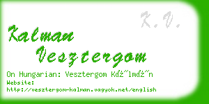 kalman vesztergom business card